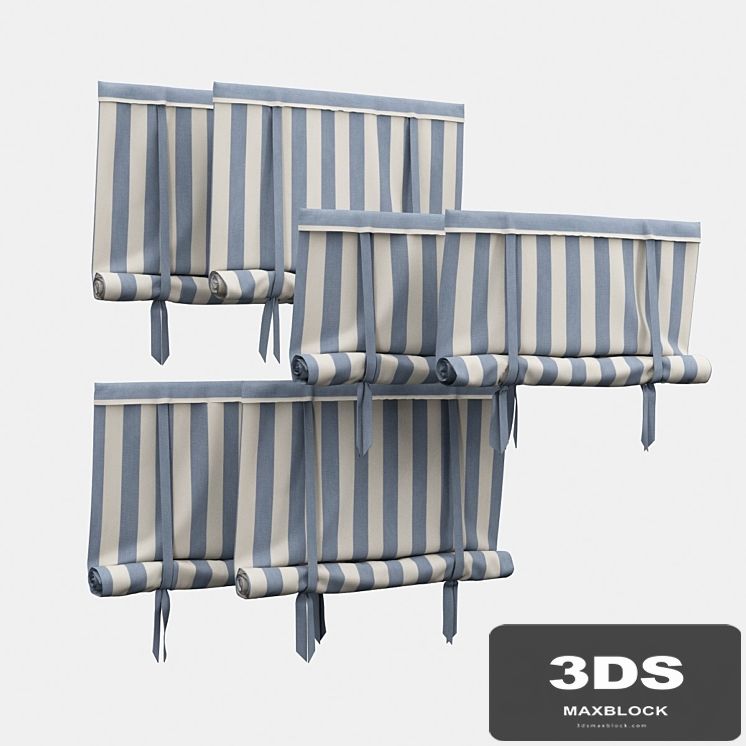 Roman blind with garters