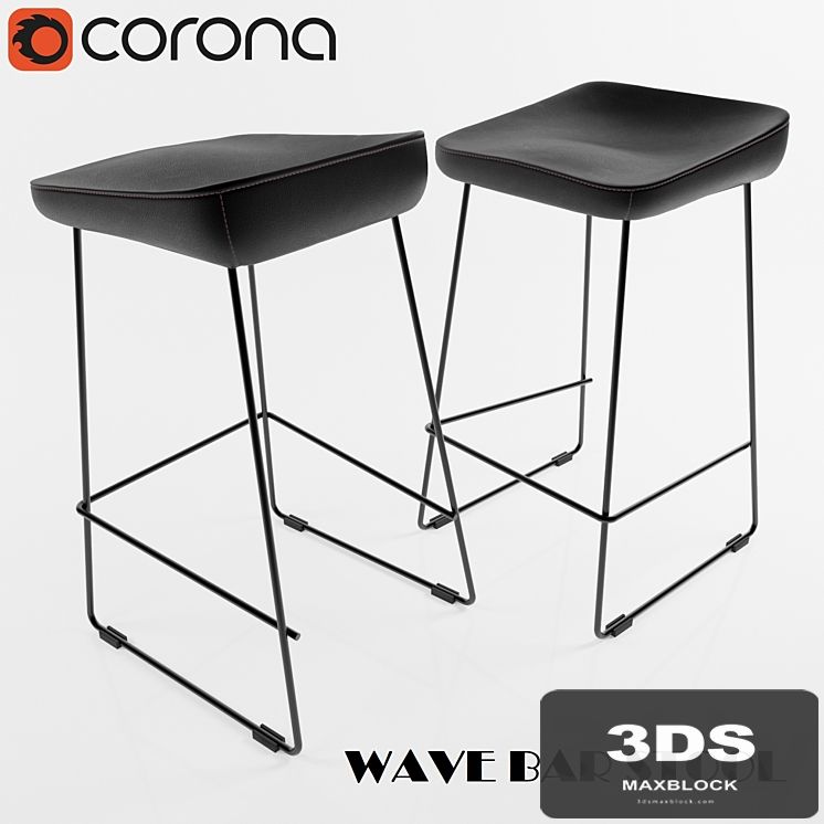 Wave bar stool