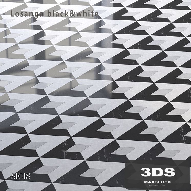 Sicis SiciStone Losanga Black & White