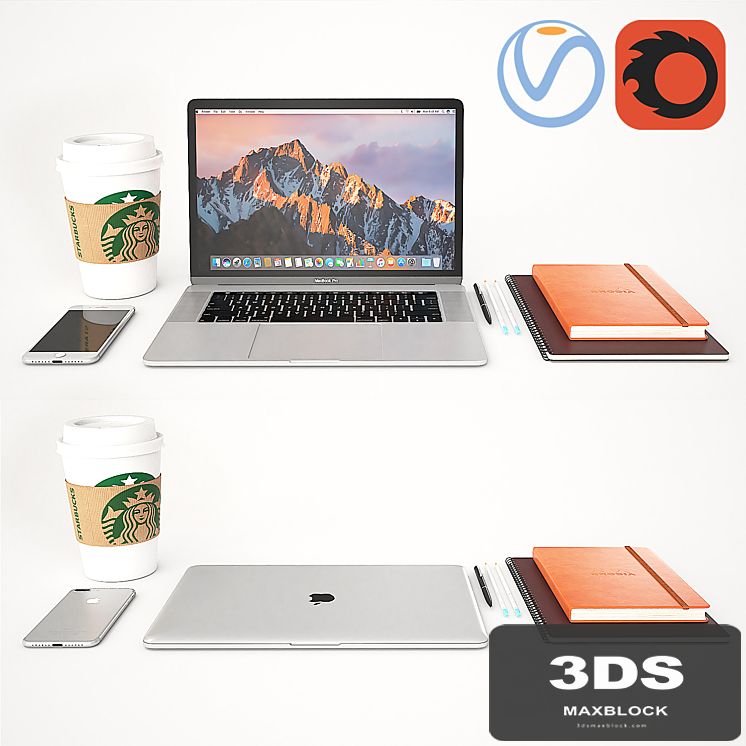 Workplace with MacBook