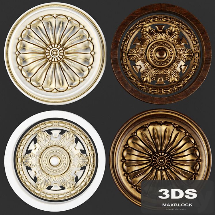 Moldings to the ceiling.