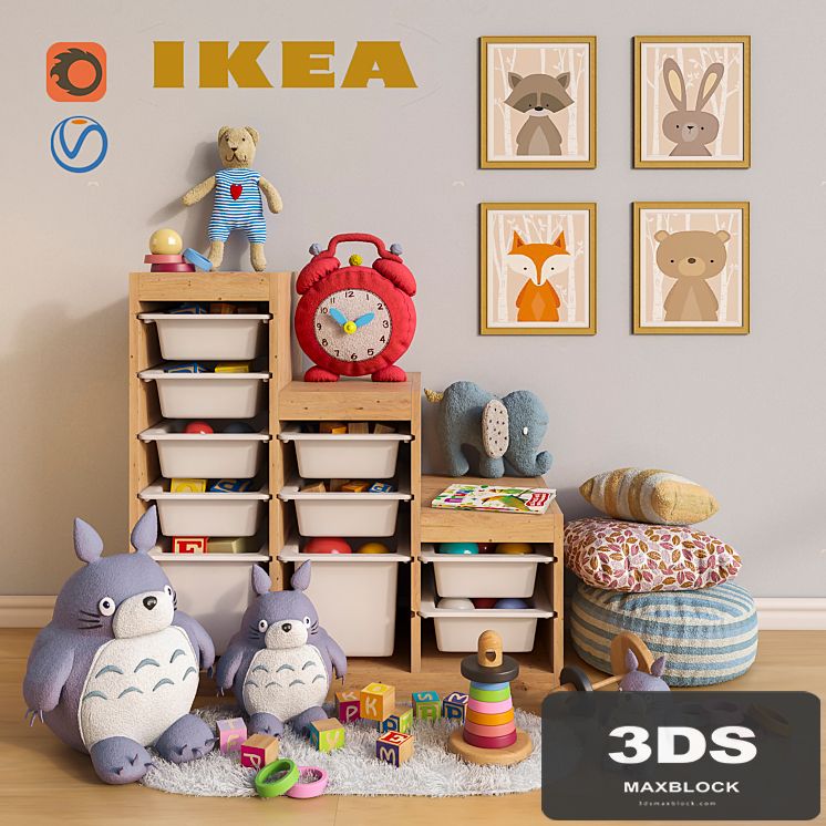 Furniture and toys IKEA, decor for a children's room set 1