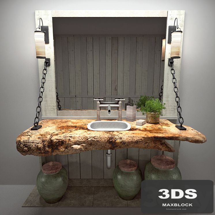 Slab sink loft bath