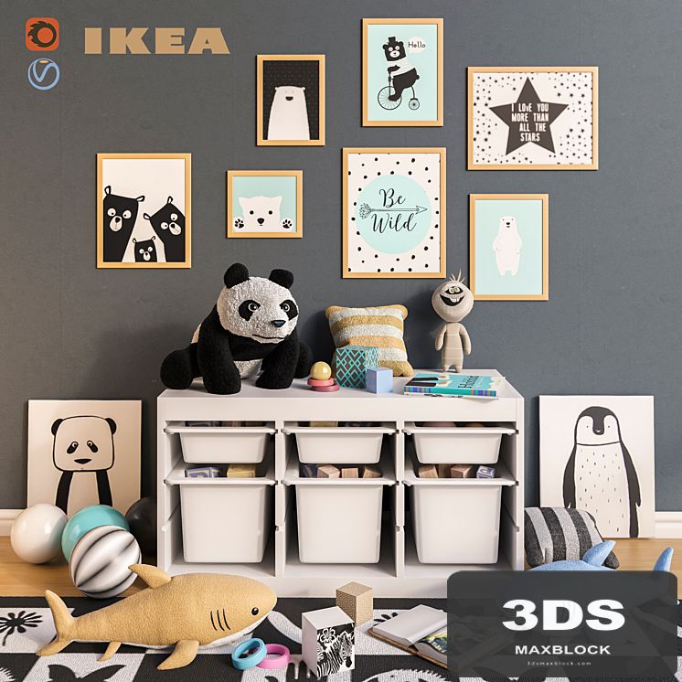 Furniture and toys IKEA, decor for a children's room set 2