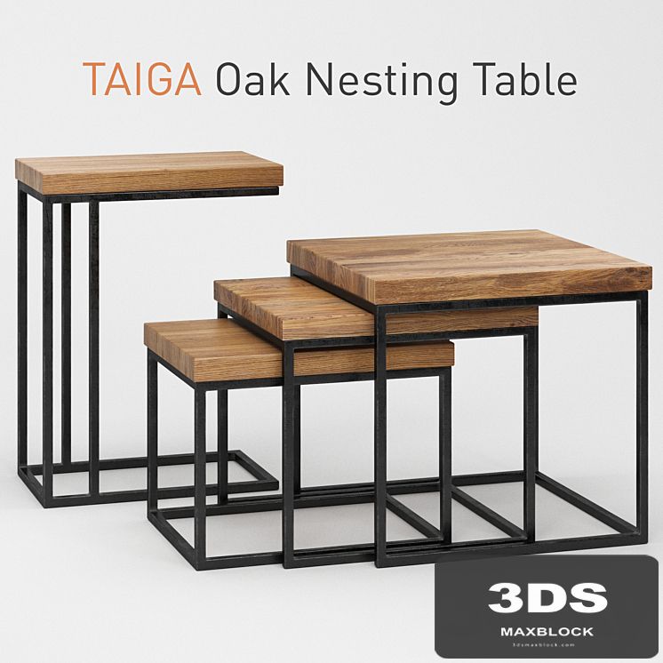 Taiga Oak Nesting Table
