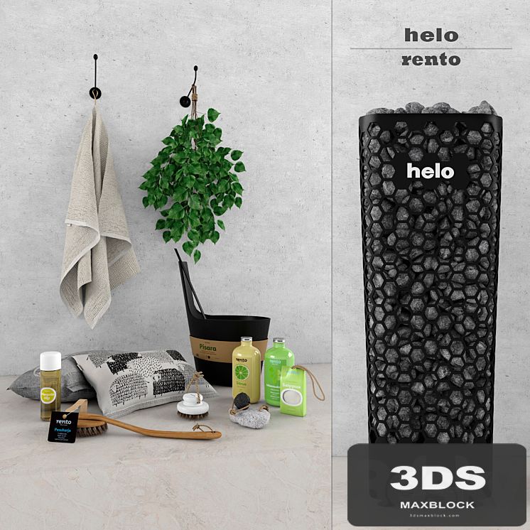 Decorative sauna set