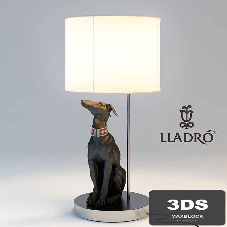 LLADRO ATTENSIVE GREYHOUND