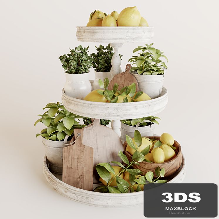 Decorative set with lemons