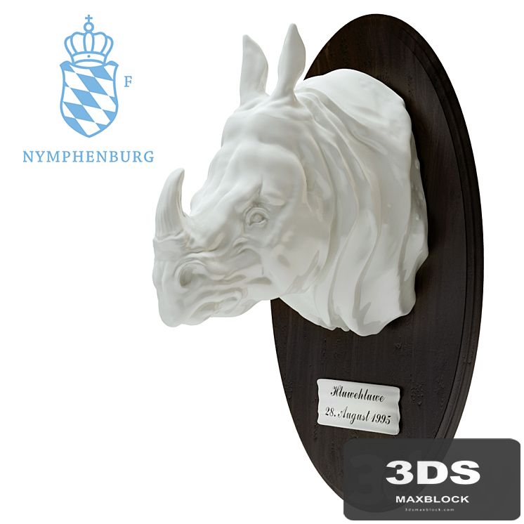 Nymphenburg. Rhino head.