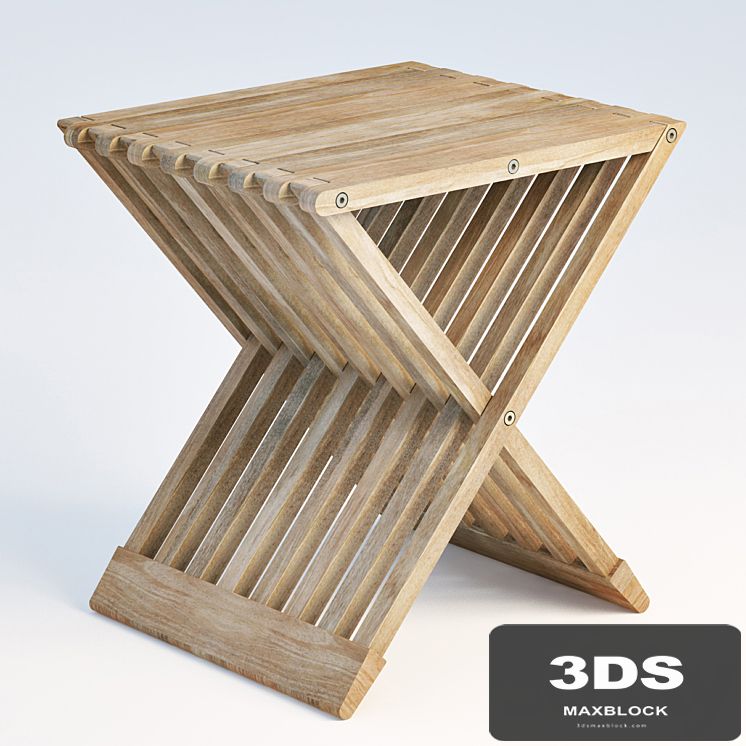 Teak Folding Stool