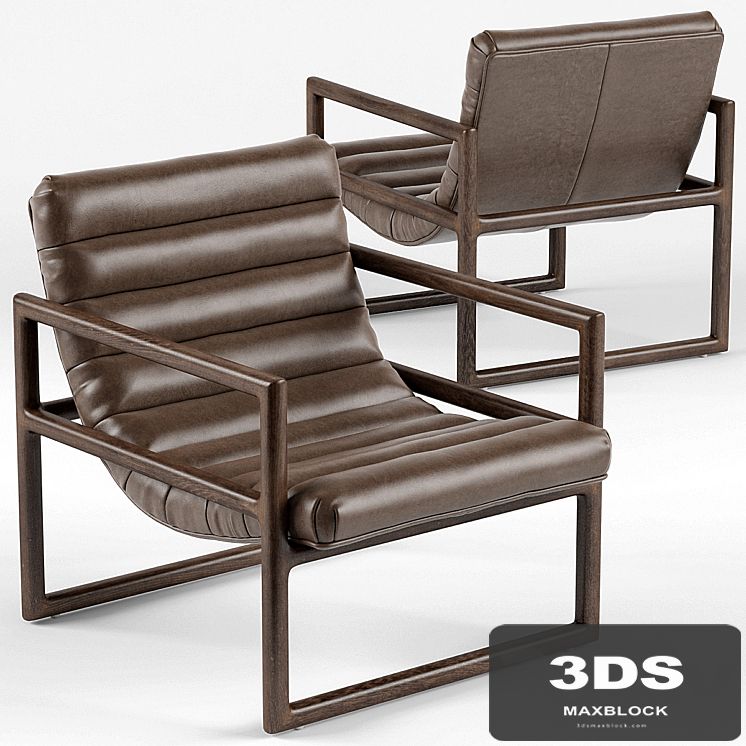 Herold Scoop Channel Brown Leather Armchair