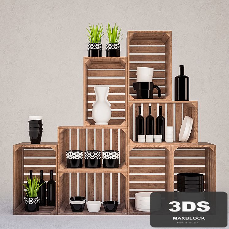Decorative set with utensils