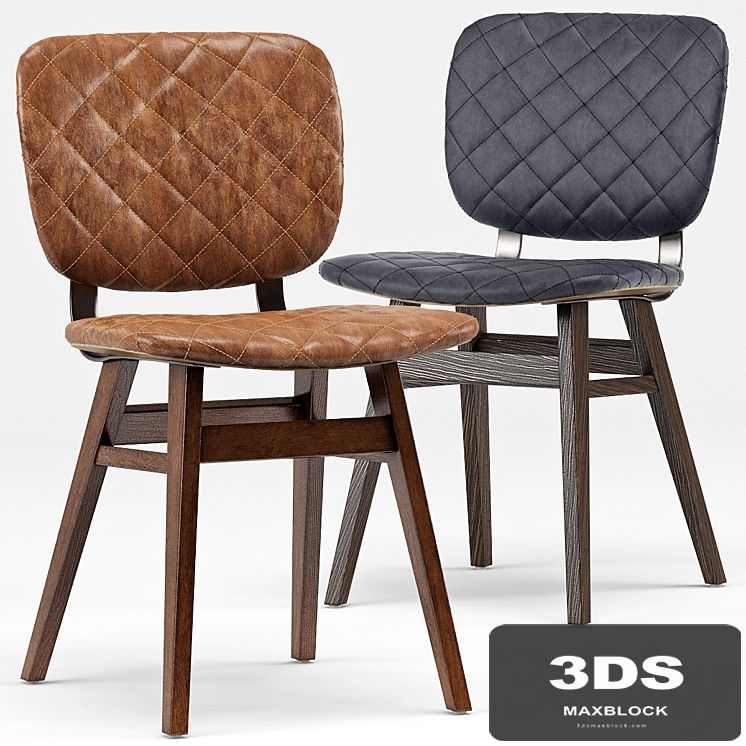 Drifter Industrial Loft Leather Dining Chair
