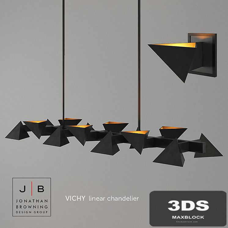 Jonathan Browning Vichy chandelier & sconce