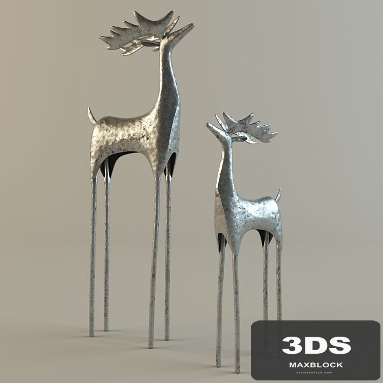 Pottery Barn Hammered Metal Reindeer