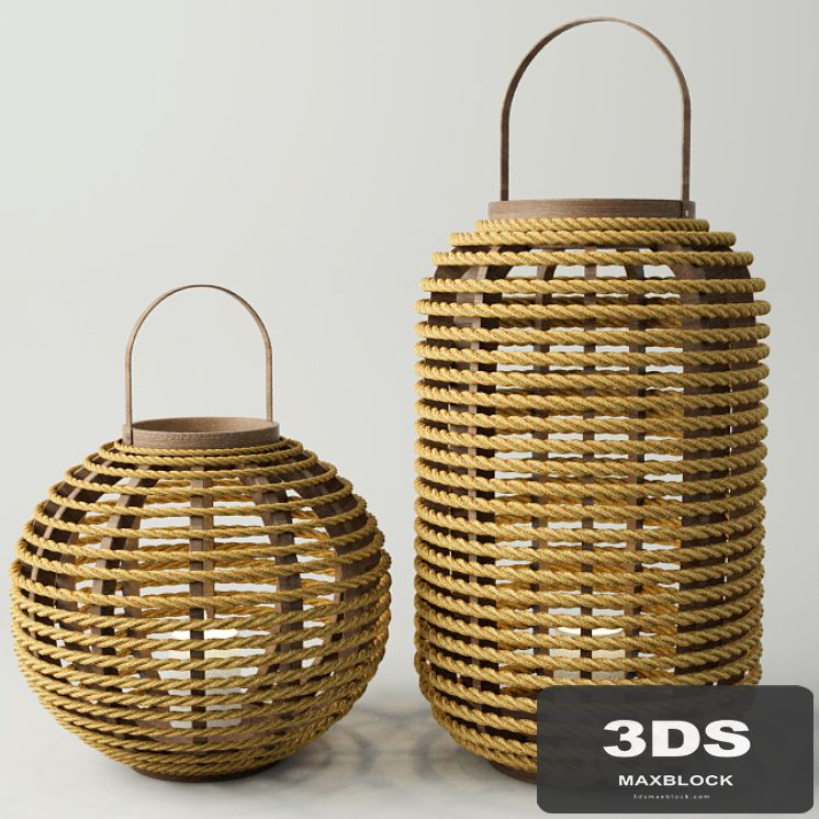 Bamboo &amp; Jute Lanterns