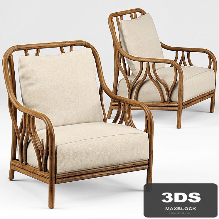 Carmela Rattan Pole Wishbone Chair