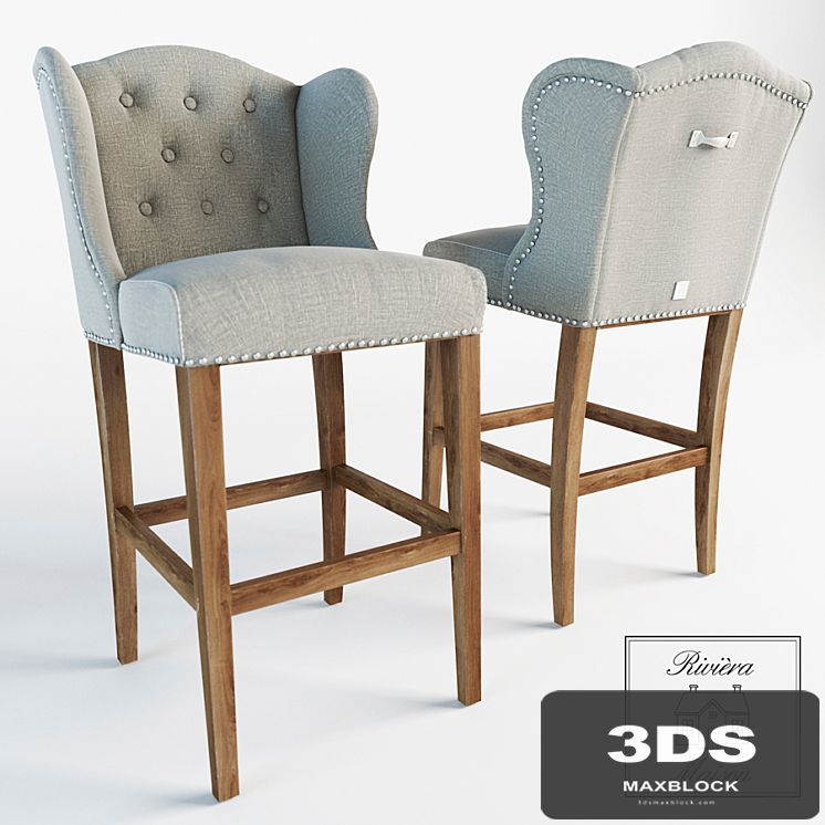 BAR STOOL KEITH LOWBACK (RIVIERA MAISON)