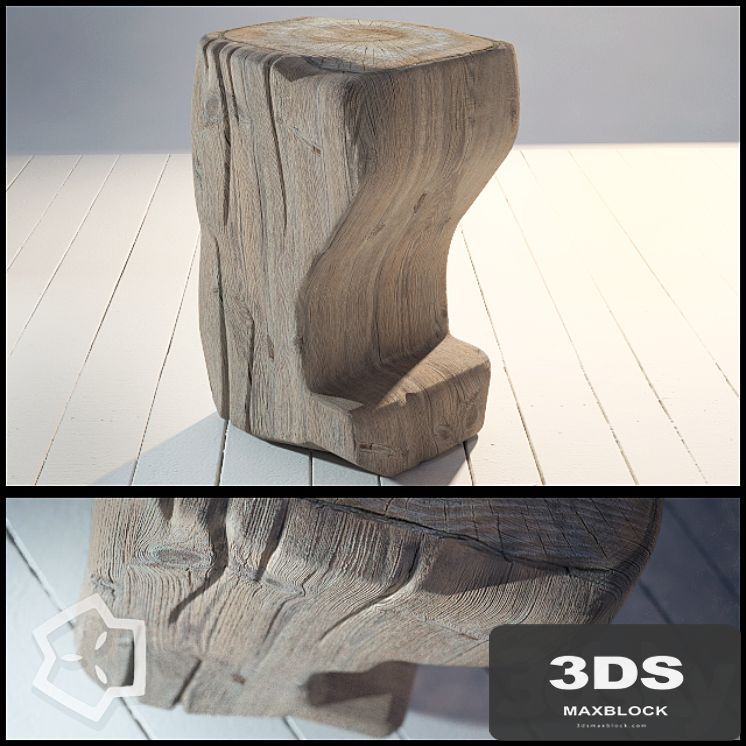 Wood pouf by me