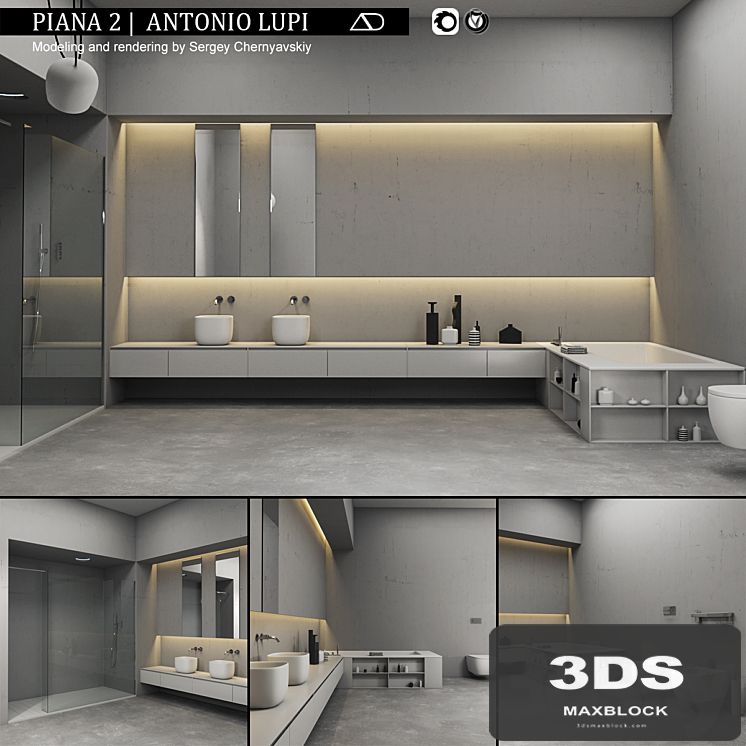 Bathroom furniture set Piana 2