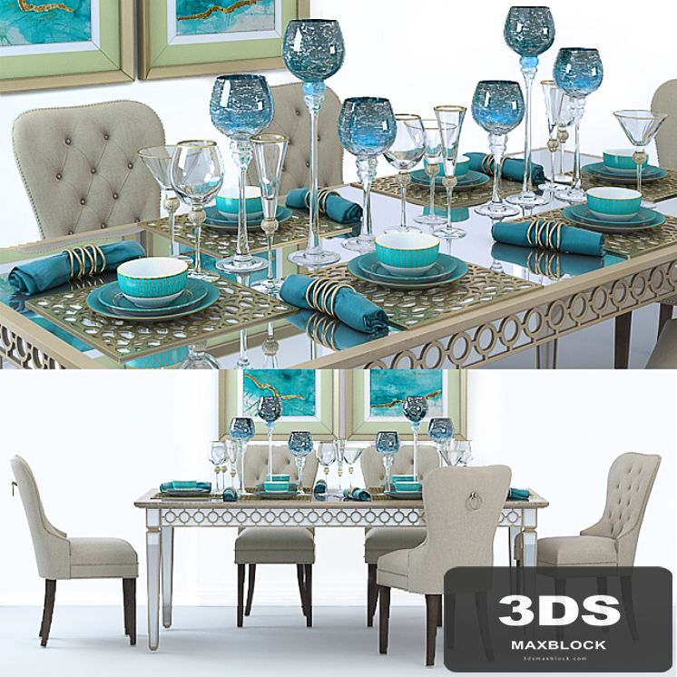Sophie Mirrored Dining Table
