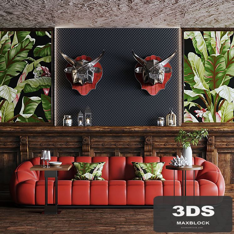 Furniture node for cafe, restaurant