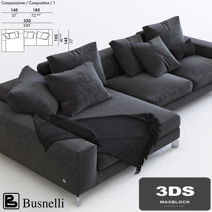 Corner sofa Busnelli