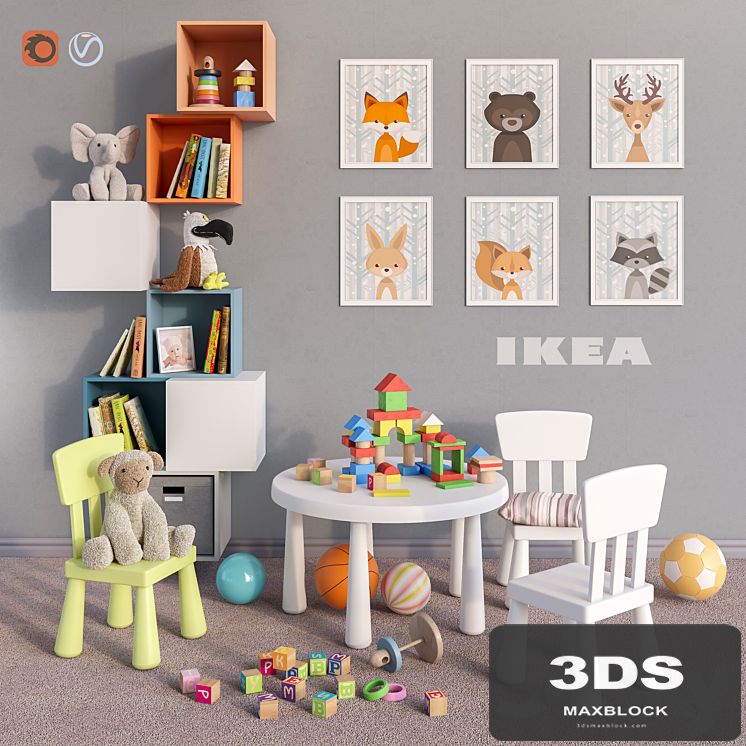 IKEA furniture, accessories, decor and toys set 4