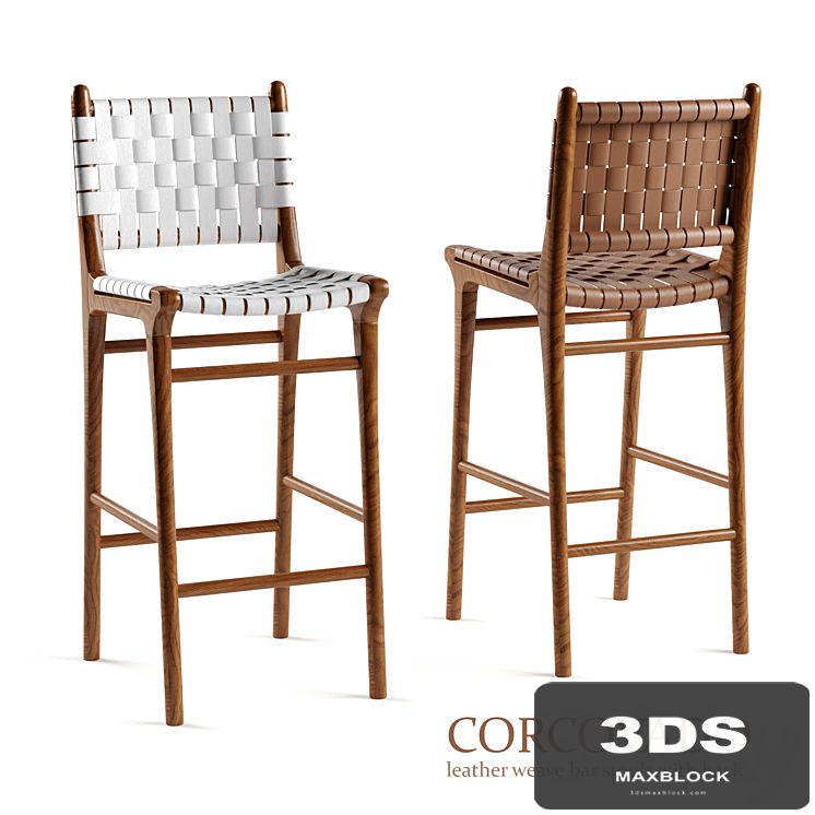Corcovado Leather Weave Barstool
