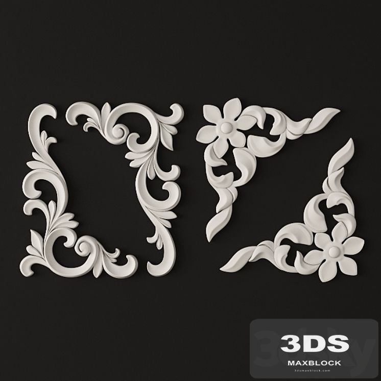Decorative corner elements.
