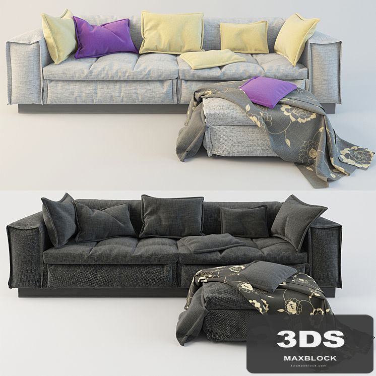 Sofa and ottoman by designer Paola Vella