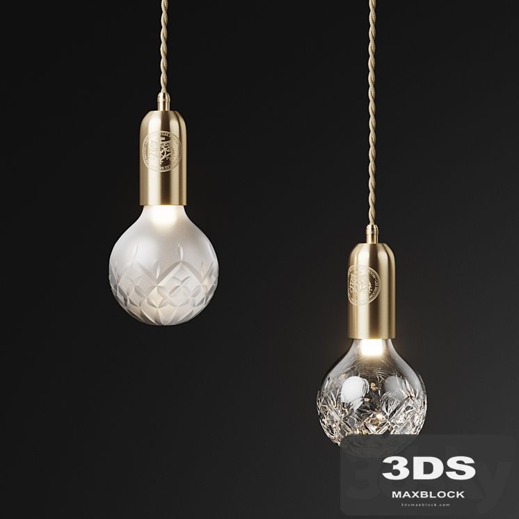Lee Broom Frosted / Clear Crystal Bulb & Pendant