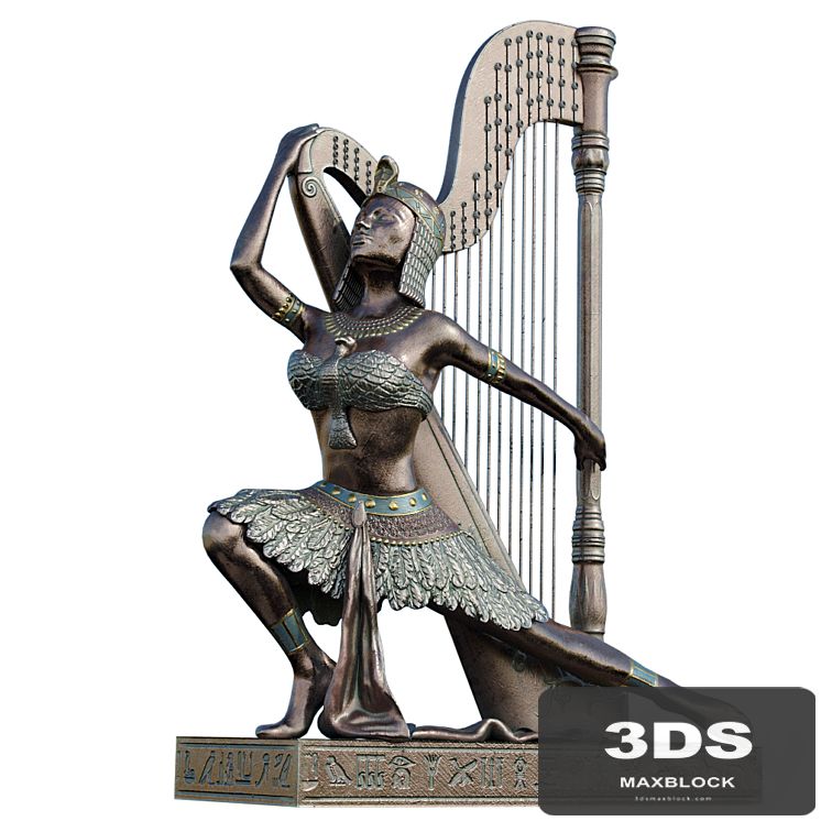 Egyptian with harp