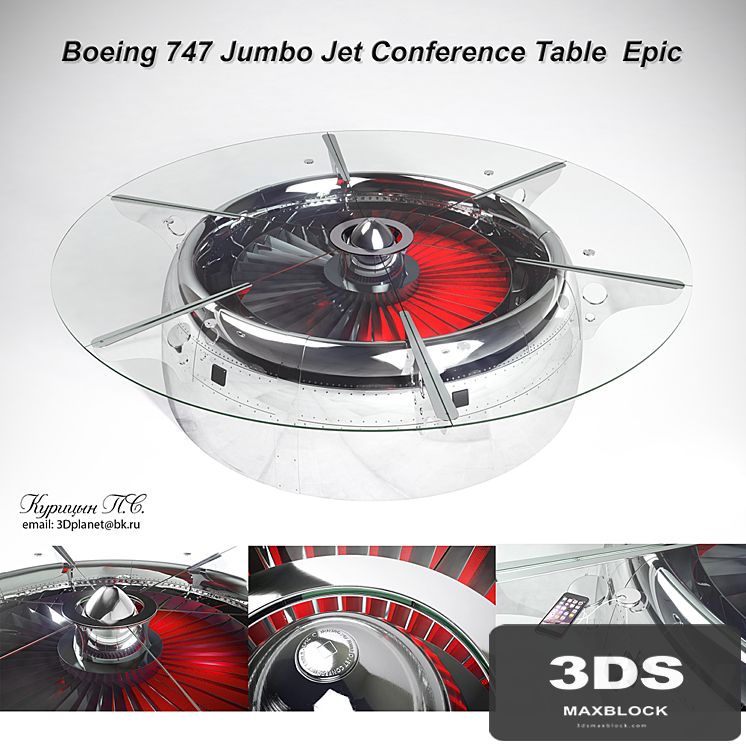 Boeing 747 Jumbo Jet Conference Table Epic