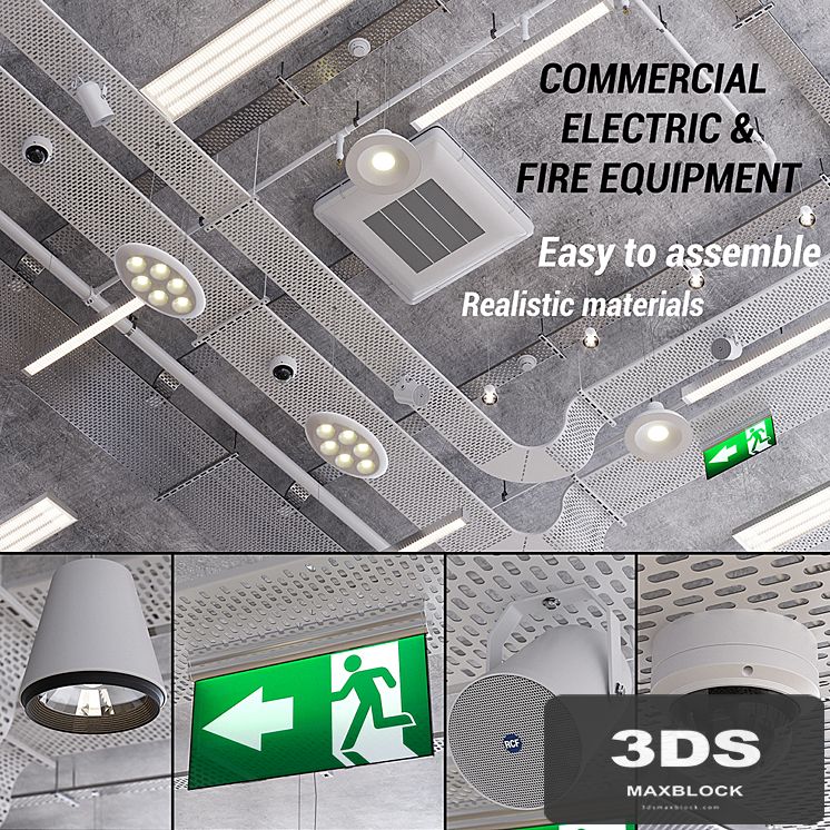 Commercial electric and fire fighting (vray GGX, corona PBR)