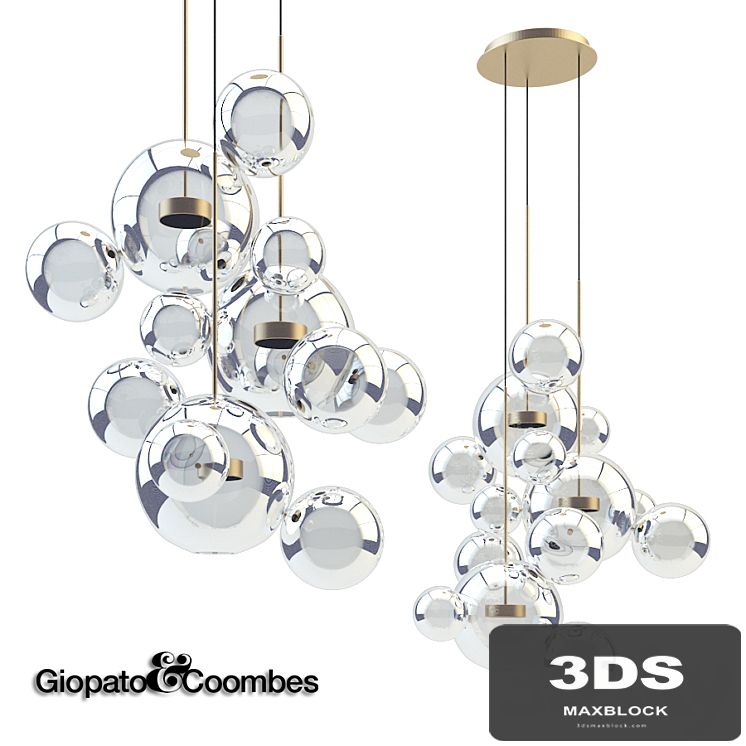 Giopato & Coombes Chandelier BTC14C-PE1-BZBC
