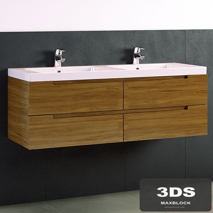 Villeroy &amp; Bosh double bowl washbasin