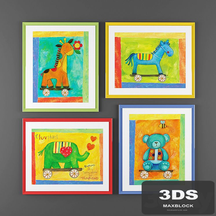 Collection of children's paintings