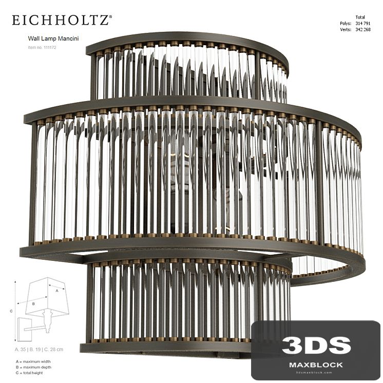 EICHHOLTZ Wall Lamp Mancini 111172 111516