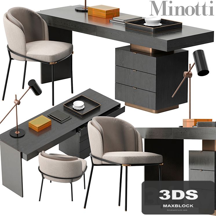 Minotti Carson desk set