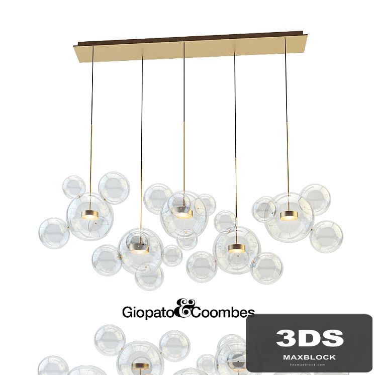 Giopato & Coombes Chandelier BTC24Z-PE1-BZBC