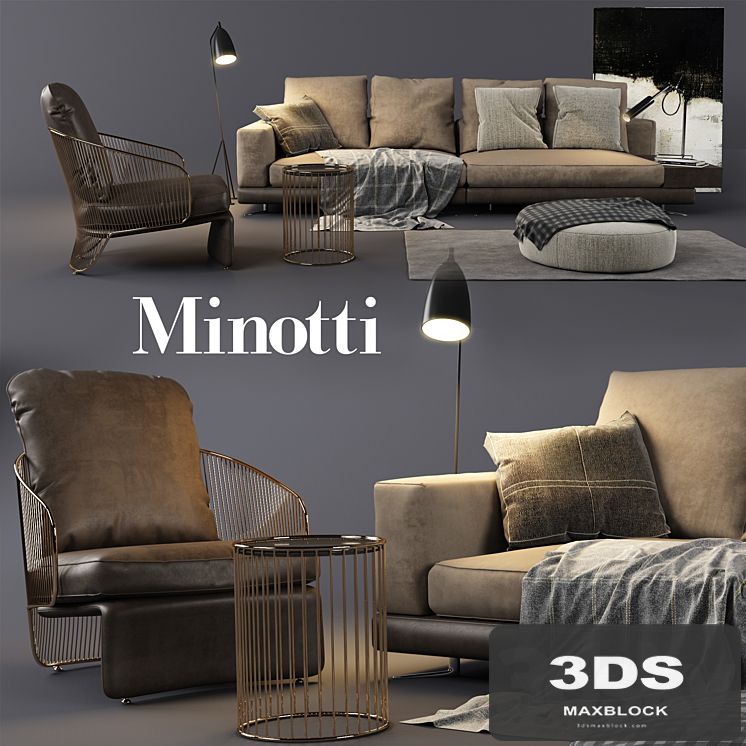 Minotti White Sofa