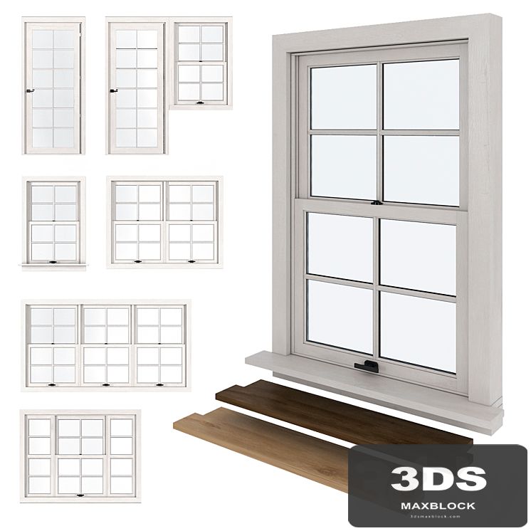 American type of plastic windows