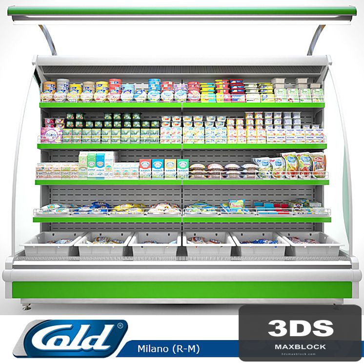 Wall-mounted refrigerated display case