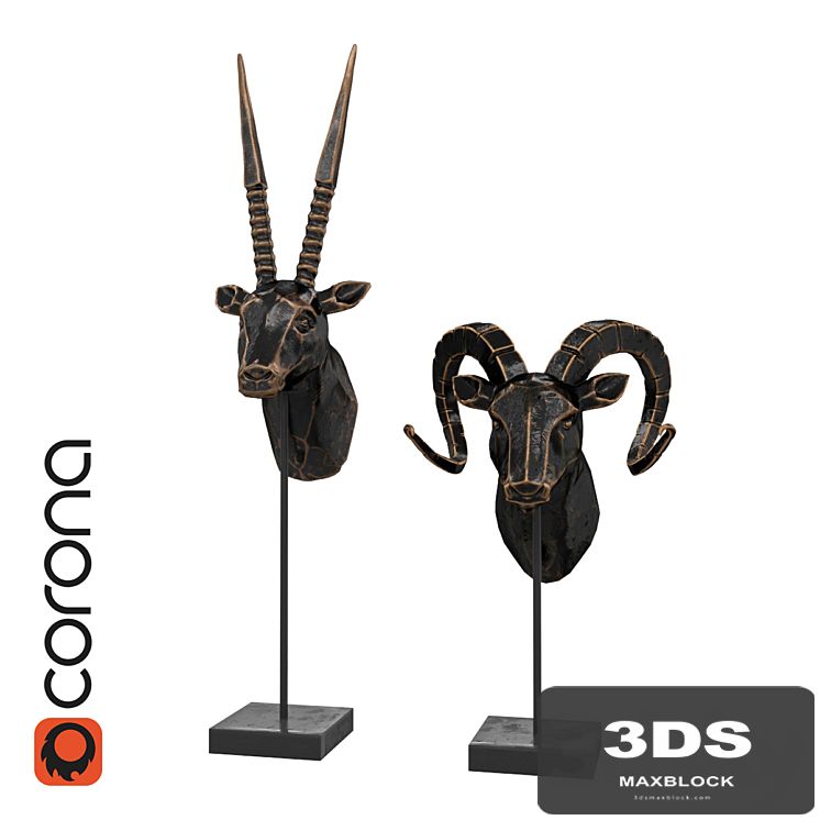 Statuettes of antelope and ram