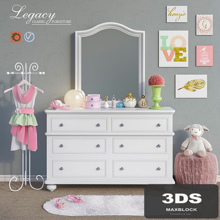 Furniture Legacy Classic, accessories, decor and toys set 5