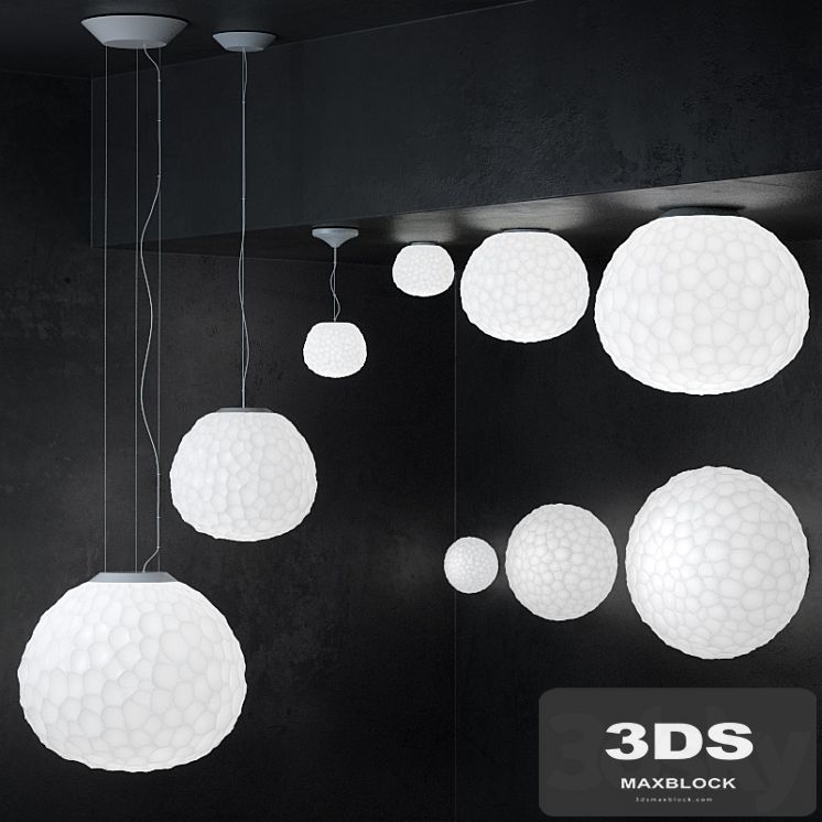 Meteorite lamp - suspension and wall collection