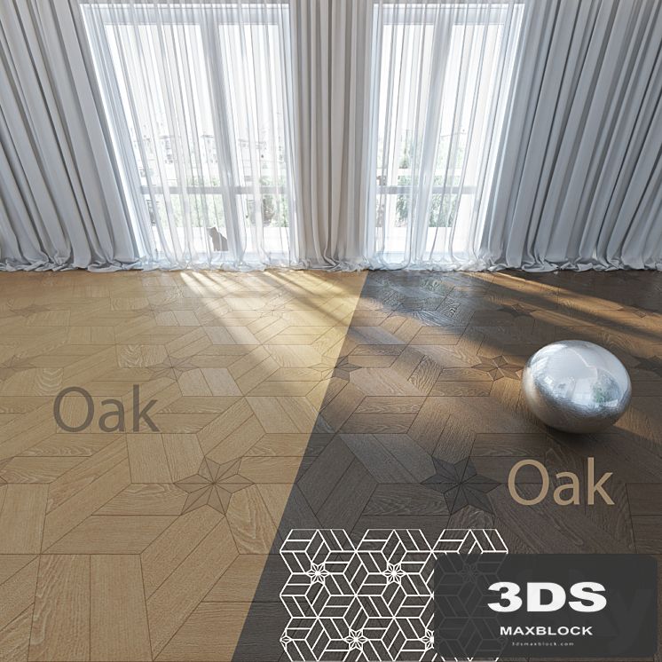Parquet Sheremetyevo star with a star. Ver. 02