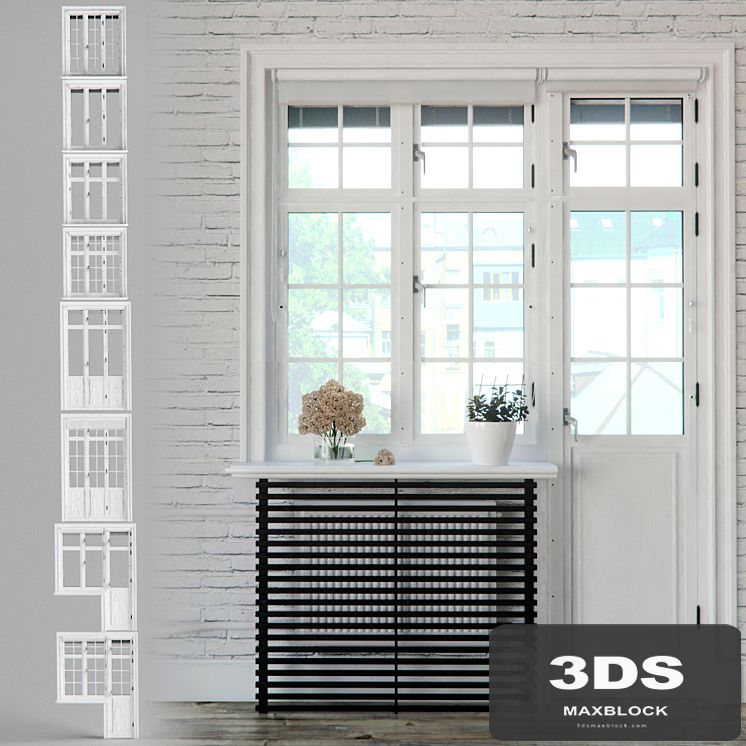 Windows in Scandinavian style