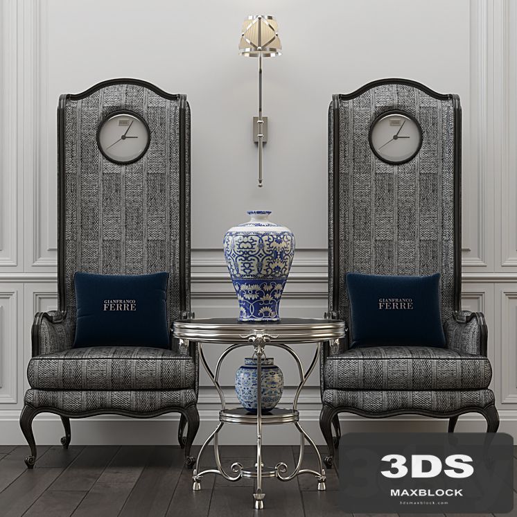 Gianfranco Ferre Home, Big ben chair and Covent table